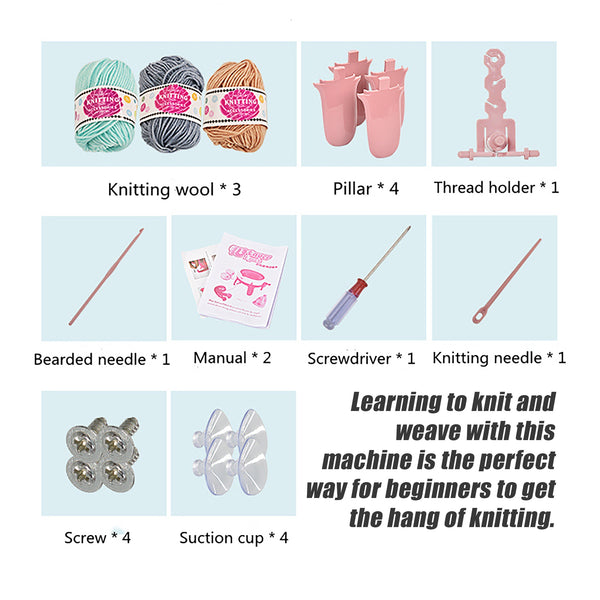 Diy Knitting Machine Smart Weaving Rotating Kids Toy Scarf Sock Hat Gift Other Knitting Accessories