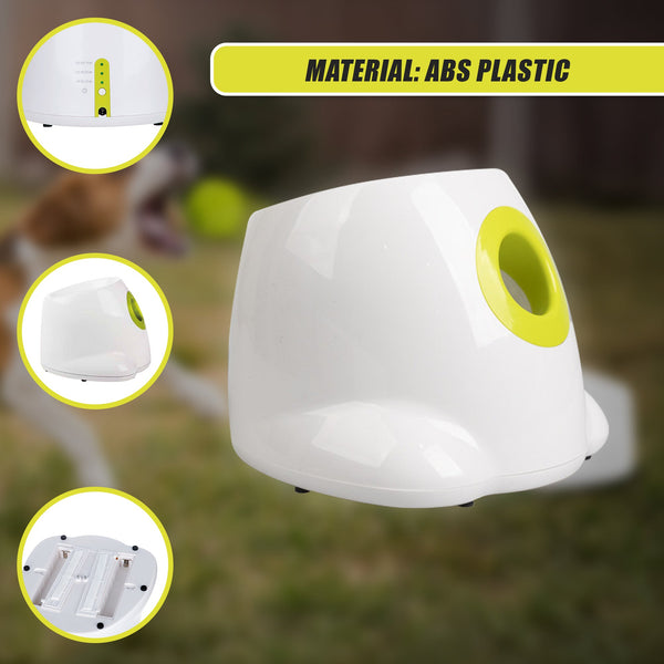 Dog Ball Launcher Thrower Automatic Tennis Fetch Throwing Machine 3 Balls Dog Toys