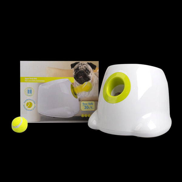 Dog Ball Launcher Thrower Automatic Tennis Fetch Throwing Machine 3 Balls Dog Toys