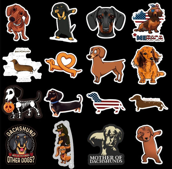 Pack Of 50 Dachshund Dog Stickers