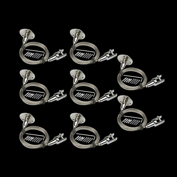 Billboard Hanger Indicator Light Suspension Hook Cable 30Kg Load Capacity 8 Pack Hooks & Eyes