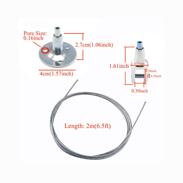 Billboard Hanger Indicator Light Suspension Hook Cable 30Kg Load Capacity 8 Pack Hooks & Eyes