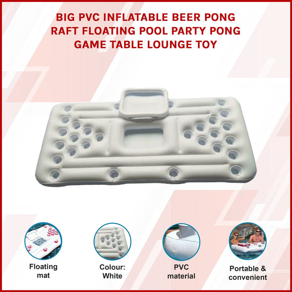 Big Pvc Inflatable Beer Pong Raft Floating Pool Party Game Table Lounge Toy Inflatables