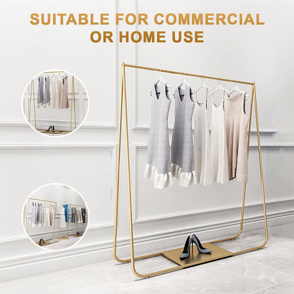 Gold Clothing Retail Shop Commercial Garment Display Rack Shop Display Racks