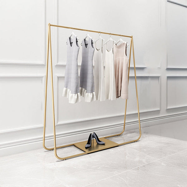 Gold Clothing Retail Shop Commercial Garment Display Rack Shop Display Racks