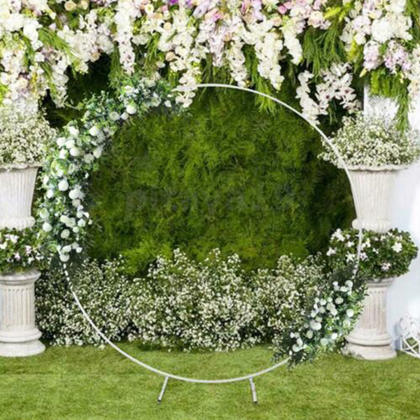 2M Wedding Hoop Round Circle Arch Backdrop Flower Display Stand Frame Background Venue Decorations