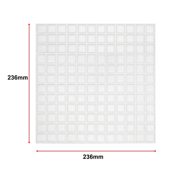 Tiles 3D Peel And Stick Wall Stereoscopic Crystal White 10 Sheets Floor & Wall Tiles