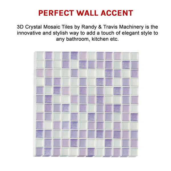 Tiles 3D Peel And Stick Wall Crystal Mosaic 10 Sheets Floor & Wall Tiles
