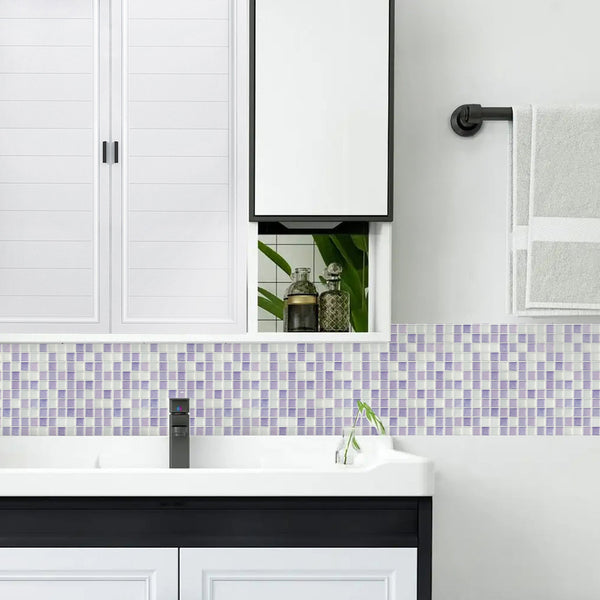 Tiles 3D Peel And Stick Wall Crystal Mosaic 10 Sheets Floor & Wall Tiles