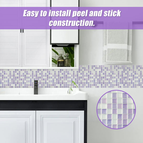 Tiles 3D Peel And Stick Wall Crystal Mosaic 10 Sheets Floor & Wall Tiles