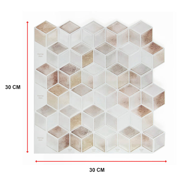 Tiles 3D Peel And Stick Wall Shell Mosaic 10 Sheets Floor & Wall Tiles