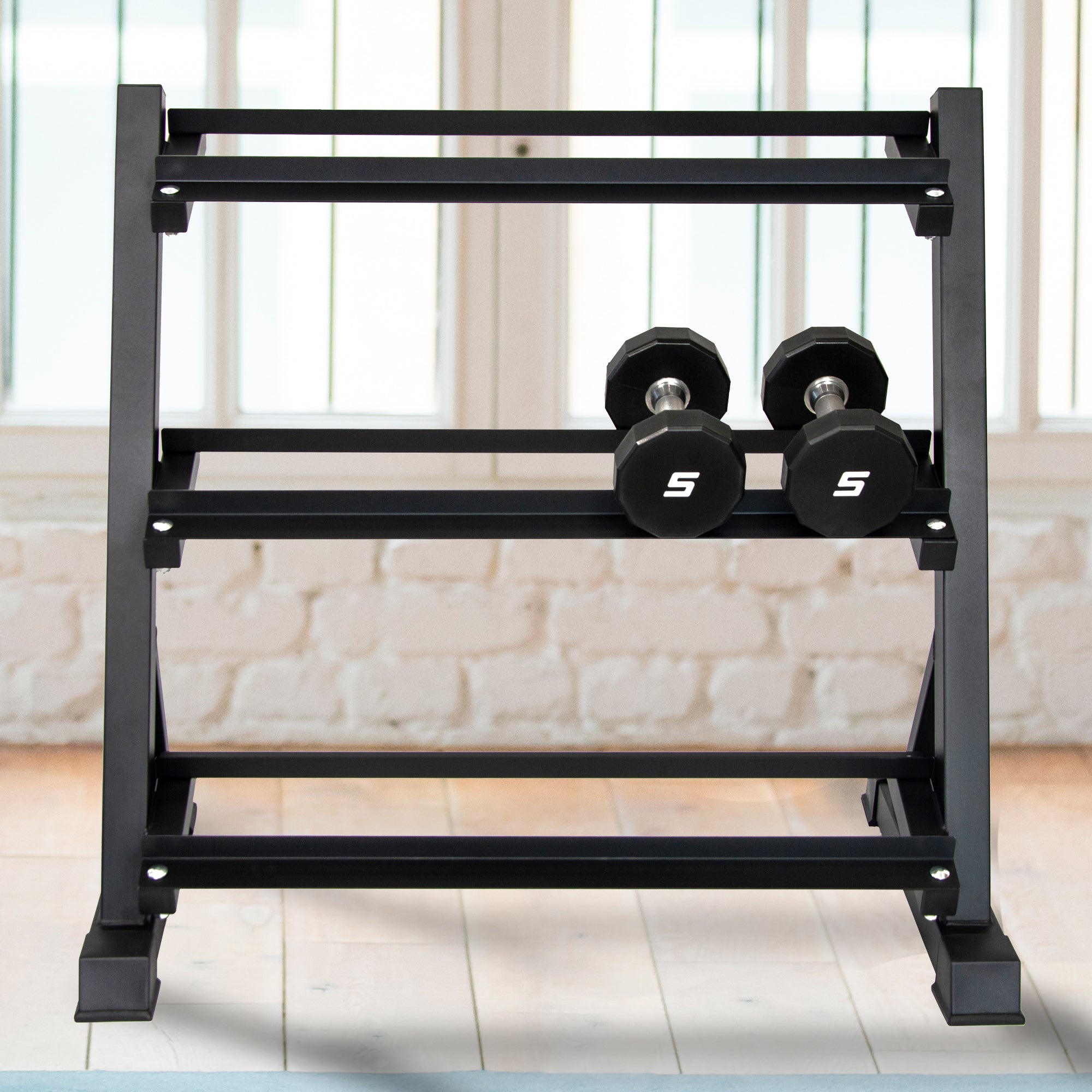 Dumbbell Rack Storage Stand Hex Weight Heavy Duty 3 Tier Wide Home Gym Fitness Dumbbells