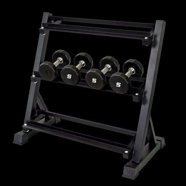 Dumbbell Rack Storage Stand Hex Weight Heavy Duty 3 Tier Wide Home Gym Fitness Dumbbells
