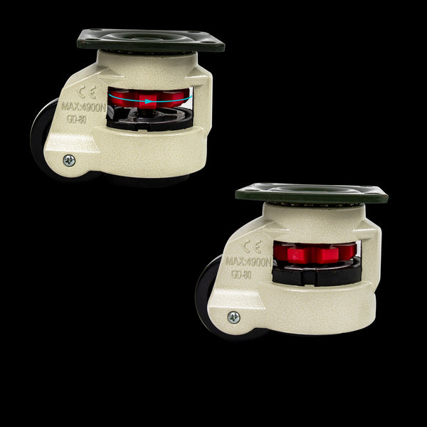 Leveling Casters Swivel Workbench Adjustable Wheel 1000Kg Retractable 4Pcs Castor Wheels