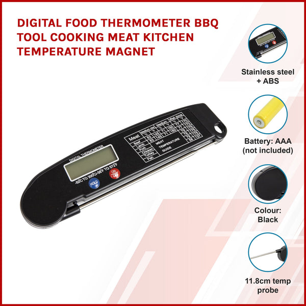 Digital Food Thermometer Bbq Tool Cooking Meat Kitchen Temperature Mag Net Cooking Thermometers