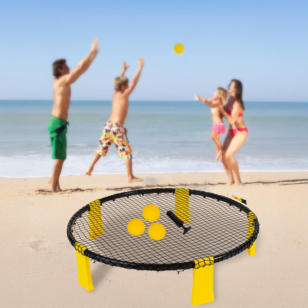 Mini Set Outdoor Game Garden Beach Net Ball Kit Sport Toys Volleyball