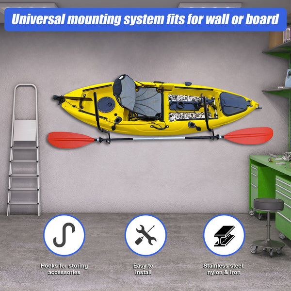 Pair Kayak Storage Rack Hanger Supporter Carrier Surfboard Holder Wall Bracket Kayak Storage Racks