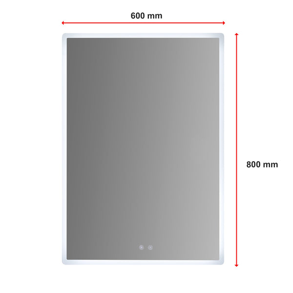 Smart Mirror Bathroom Vanity Led Lighted Wall 800X600mm Mirrors