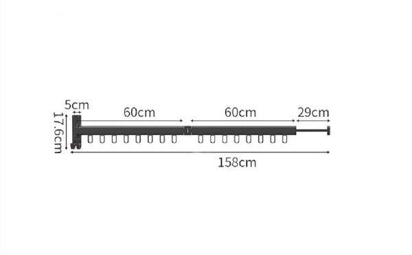 Foldable Wall Hanging Clothes Drying Rack Balcony Retractable Hanger Clothes Airers