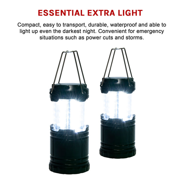 Led Camping Lantern Super Bright Portable 2 Pack Lanterns