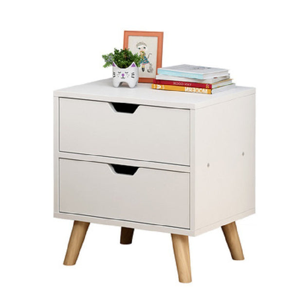 Bed Drawers Side Nightstand White Storage Cabinet Wood Side Tables