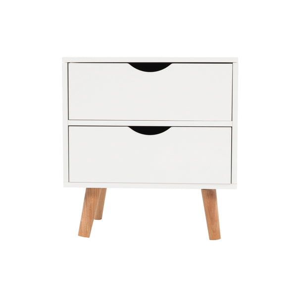 Bed Drawers Side Nightstand White Storage Cabinet Wood Side Tables