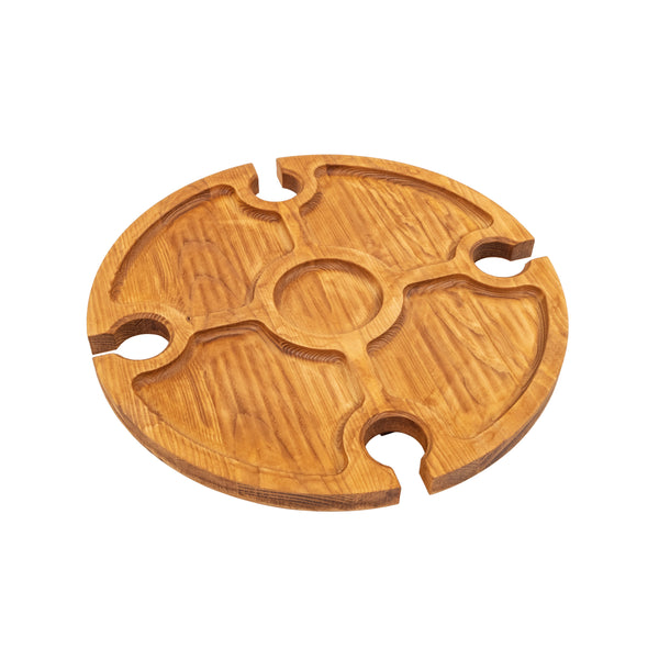 Outdoor Picnic Table Wooden Portable Folding Mini Wine Rack Picnic Accessories