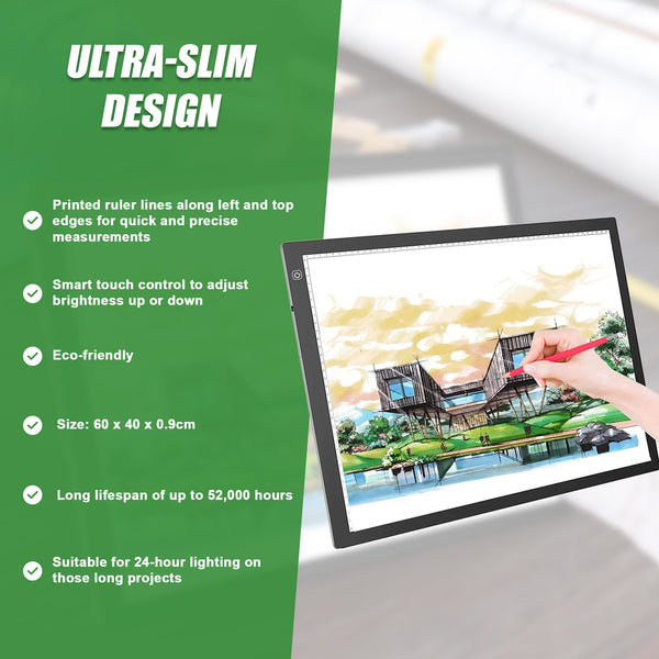 A2 Led Light Box Tracing Board Art Design Stencil Tattoo Copy Drawing Pad Drawing Boards & Tables