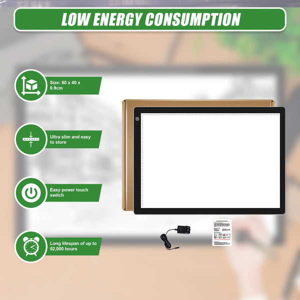A2 Led Light Box Tracing Board Art Design Stencil Tattoo Copy Drawing Pad Drawing Boards & Tables