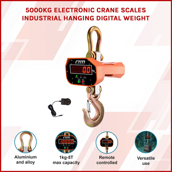 5000Kg Electronic Crane Industrial Hanging Digital Weight Scales