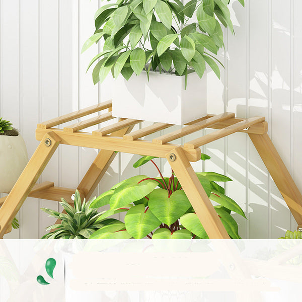 Bamboo Multilayer Flower Plant Bonsai Rack Shelf Stand Porch Lawn Patio Plant Stands