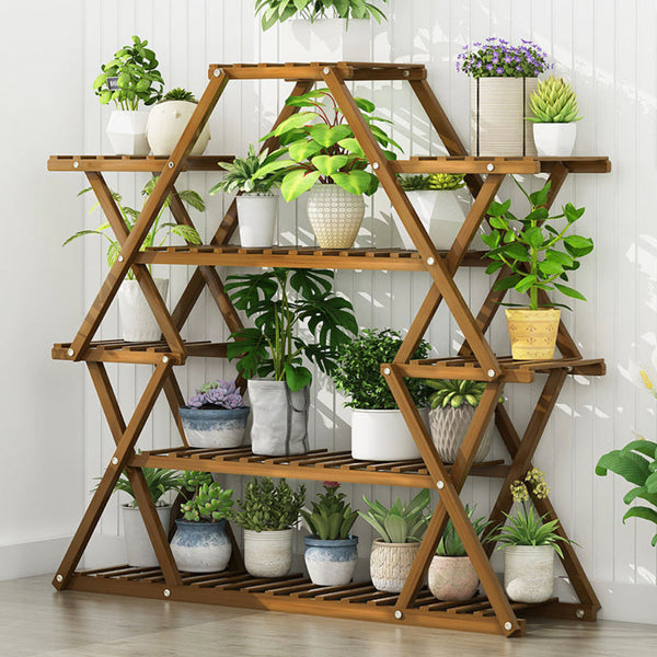 Bamboo Multilayer Flower Plant Bonsai Rack Shelf Stand Porch Lawn Patio Other Patio & Garden Furniture