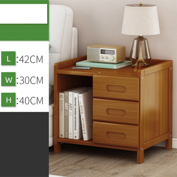 Bamboo Bedside Table Nightstand Storage Bedroom Sofa Side Stand Bedside Tables