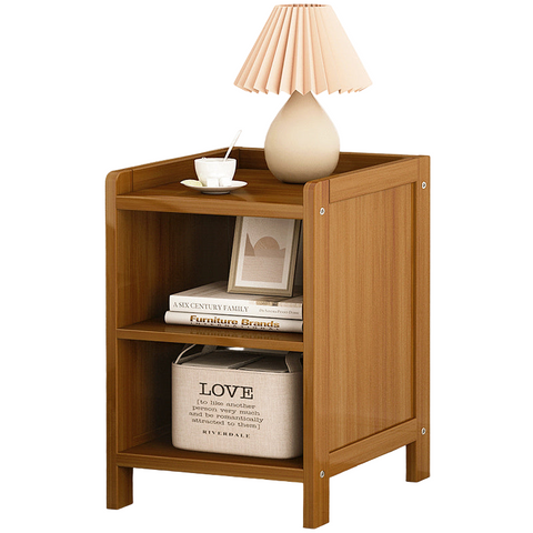 Bamboo Bedside Table Nightstand Storage Bedroom Sofa Side Stand Bedside Tables