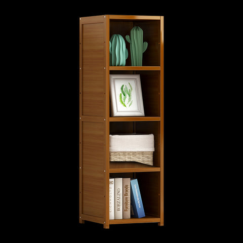 Bamboo Shelf Bookcase Display Storage Rack Stand Livingroom Bedroom Bookshelves