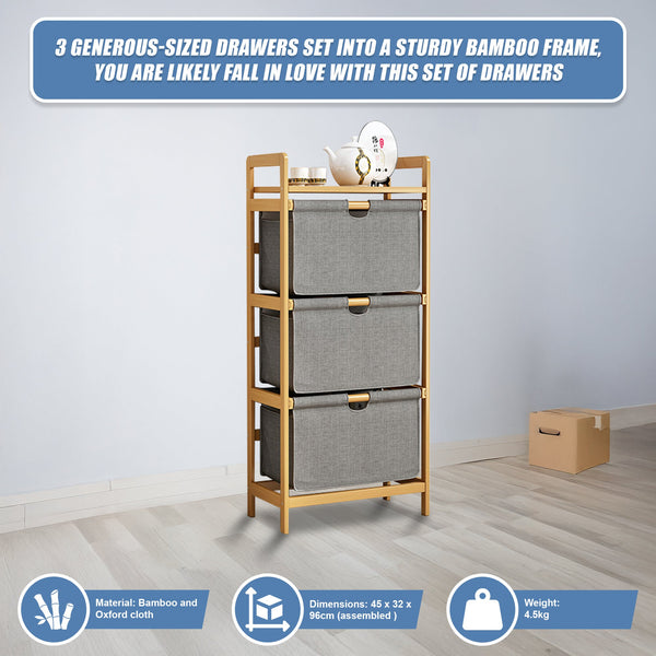 Bamboo Shelf With Storage Hamper Wooden Removable Bags Laundry Baskets & Hampers
