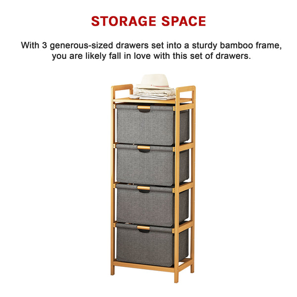 Bamboo Shelf With Storage Hamper Wooden Removable Bags Laundry Baskets & Hampers