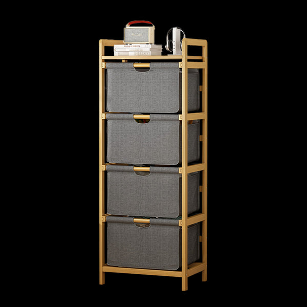 Bamboo Shelf With Storage Hamper Wooden Removable Bags Laundry Baskets & Hampers