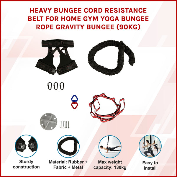 Heavy Cord Resistance Belt For Home Gym Yoga Rope Gravity (90Kg) Ropes Cords & Slings