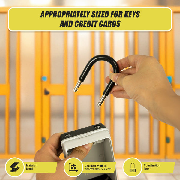 Security 4 Digit Combination Cable Lock Box With Luminous Dials Padlocks