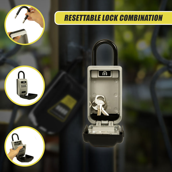 Security 4 Digit Combination Cable Lock Box With Luminous Dials Padlocks
