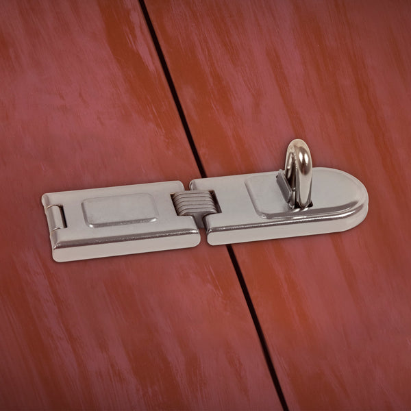 Security Lock Hardened Steel Fixed Staple Hasp 6 1/4 In. Door Locks & Lock Mechanisms