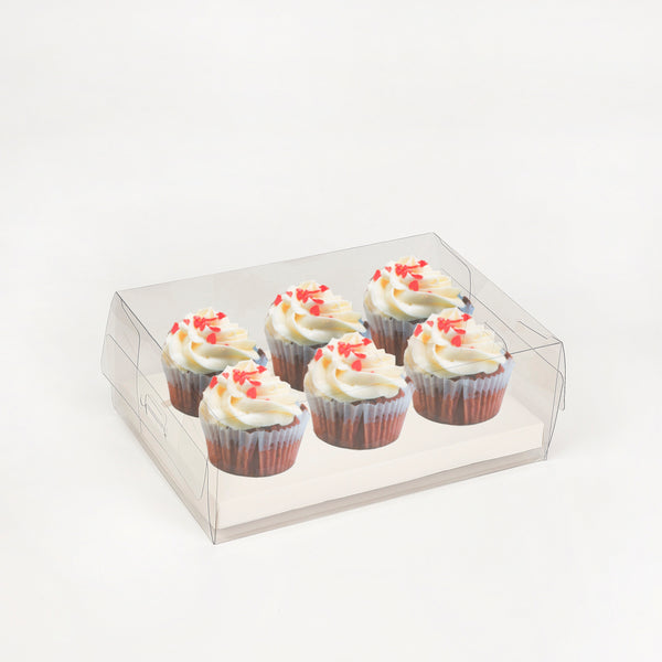 10Pcs Clear Dessert Boxes Cupcake Packing Bakery Cake Wrapping Baking Cups & Cases