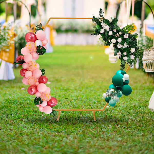 2M Wedding Hex Arch Backdrop Flower Display Stand Frame Background Venue Decorations