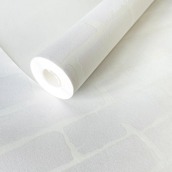White Brick Wallpaper Vinyl Vintage Wallpaper Rolls & Sheets