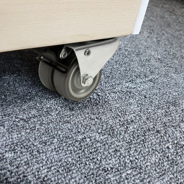 4 X 2" Heavy Duty Swivel Double Wide Trolley 50Mm Furniture Rubber With Brake Castor Wheels