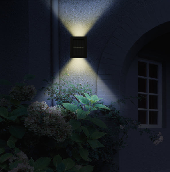 2Pc Outdoor Solar Led Deck Lights Garden Patio Pathway Stairs Warm White Landscape & Walkway Lights