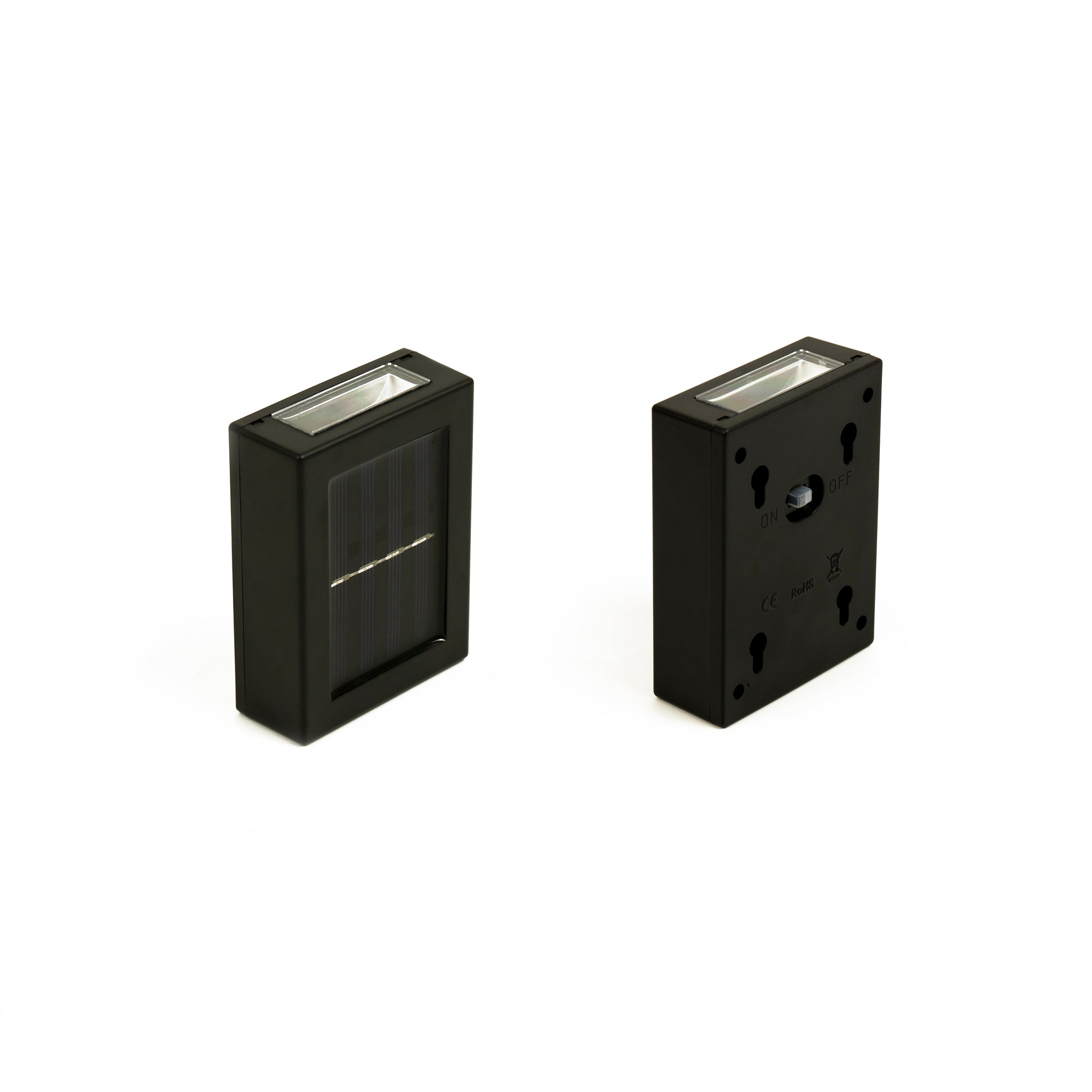 2Pc Outdoor Solar Led Deck Lights Garden Patio Pathway Stairs Warm White Landscape & Walkway Lights