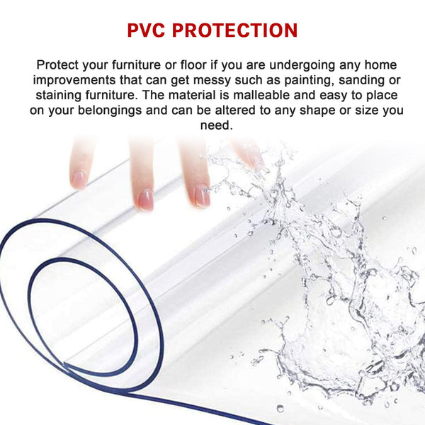 Pvc Tablecloth Protector Cover Dining Cloth Plastic 2800X1170mm 2.0Mm Table Cloths