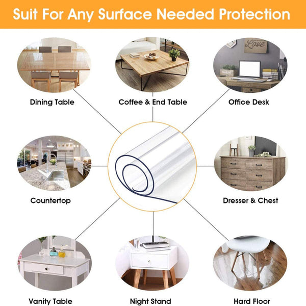 Pvc Tablecloth Protector Cover Dining Cloth Plastic 2800X1170mm 2.0Mm Table Cloths